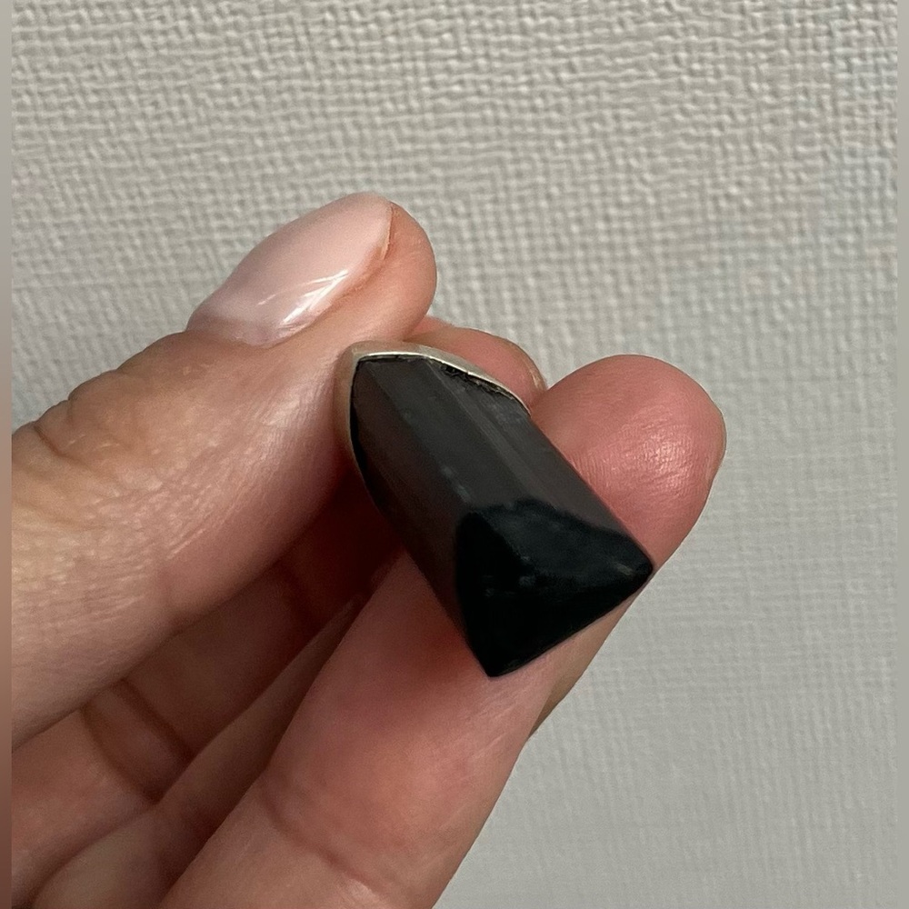 Black Tourmaline Rectangular Sterling Silver 925 … - image 5